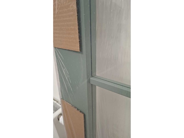 Beglaasde deur - volledige set - afgewerkte folie pastel groen - afbeelding 6 van  6