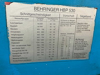 Behringer hbp530 bandzaagmachine - afbeelding 6 van  7