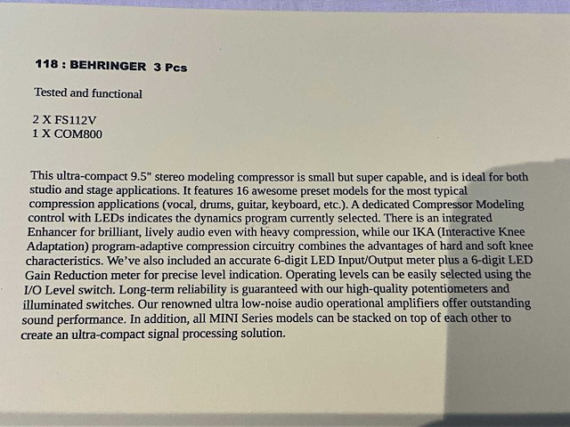 Behringer partij overige audio-apparatuur - afbeelding 2 van  2