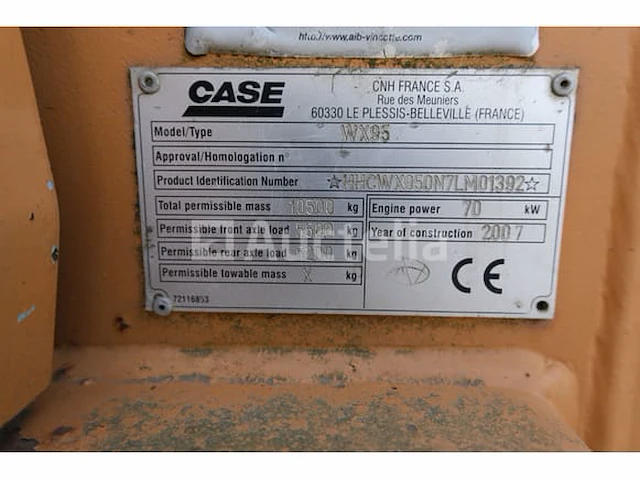 Behuizing wx95 wielgraafmachine - afbeelding 4 van  35
