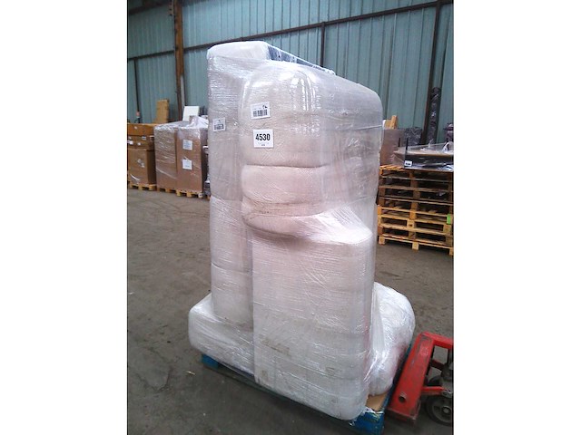 Beige chenille stof rechter hoek bank van maison céphy - afbeelding 7 van  7
