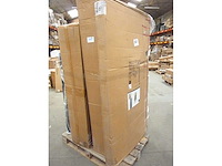 Beige fluwelen borstbed met bedbasis en hoofdeinde 160x200m - afbeelding 2 van  10