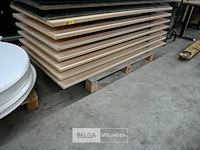 Beige klaptafels (7x) - afbeelding 1 van  2