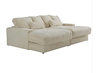 Beige nepbont diepzitter 3-zits comfortbank van pascal morabito - afbeelding 3 van  7