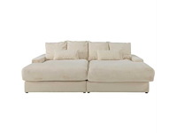 Beige nepbont diepzitter 3-zits comfortbank van pascal morabito - afbeelding 4 van  7