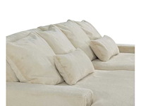 Beige nepbont diepzitter 3-zits comfortbank van pascal morabito - afbeelding 6 van  7