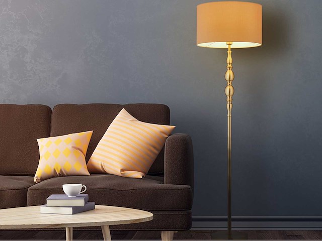 Beige rechte woonkamerlamp - afbeelding 1 van  7