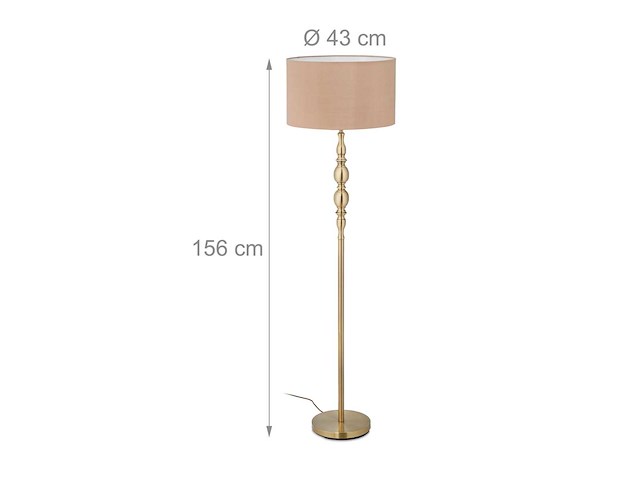 Beige rechte woonkamerlamp - afbeelding 5 van  7