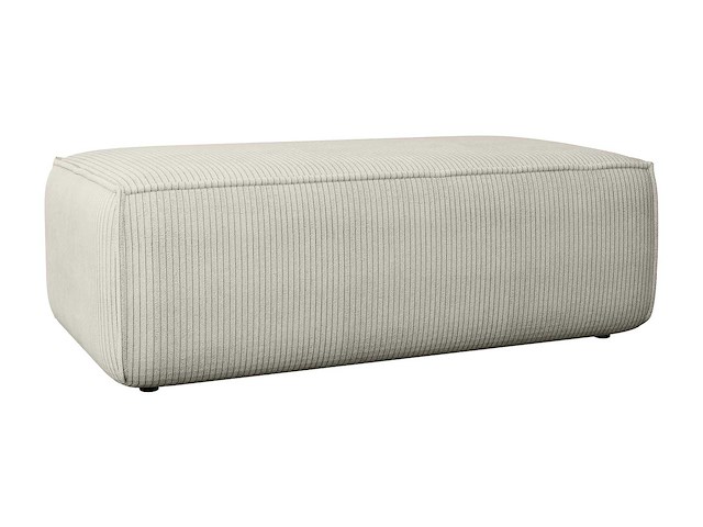 Beige ribfluwel-ottoman - afbeelding 2 van  5