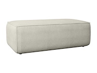 Beige ribfluwel-ottoman - afbeelding 2 van  5
