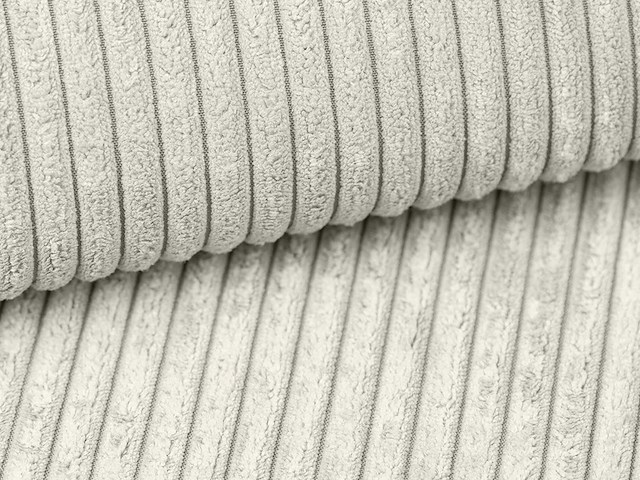 Beige ribfluwel-ottoman - afbeelding 3 van  5