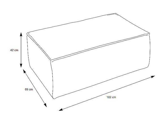 Beige ribfluwel-ottoman - afbeelding 4 van  5