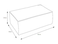 Beige ribfluwel-ottoman - afbeelding 4 van  5