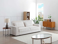 Beige ribfluwelen cabrio 3-zits bank - afbeelding 1 van  10