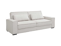 Beige ribfluwelen cabrio 3-zits bank - afbeelding 4 van  10