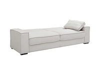 Beige ribfluwelen cabrio 3-zits bank - afbeelding 6 van  10