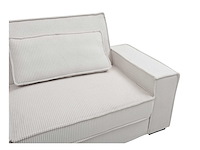 Beige ribfluwelen cabrio 3-zits bank - afbeelding 8 van  10