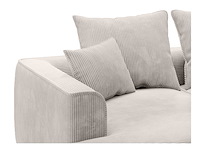Beige ribfluwelen diepzitter 3-zits comfort bank - afbeelding 4 van  6