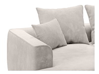 Beige ribfluwelen diepzitter 3-zits comfort bank - afbeelding 4 van  6