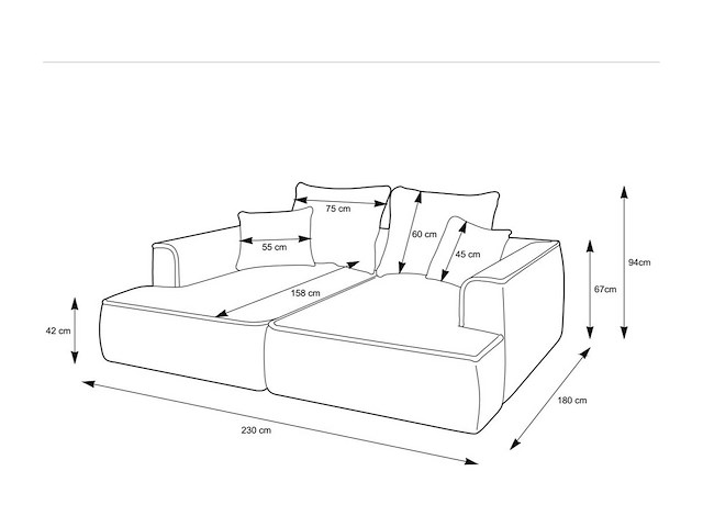 Beige ribfluwelen diepzitter 3-zits comfort bank - afbeelding 6 van  6