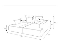Beige ribfluwelen diepzitter 3-zits comfort bank - afbeelding 6 van  6