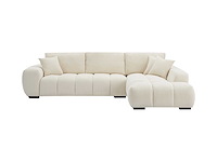 Beige stof stof rechterhoek bank - afbeelding 2 van  9