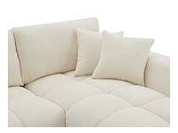 Beige stof stof rechterhoek bank - afbeelding 4 van  9