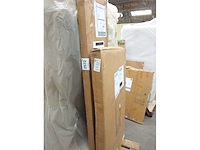 Beige stoffen borstbed met bedvoet en afgerond hoofdeinde 140x190cm - afbeelding 9 van  9