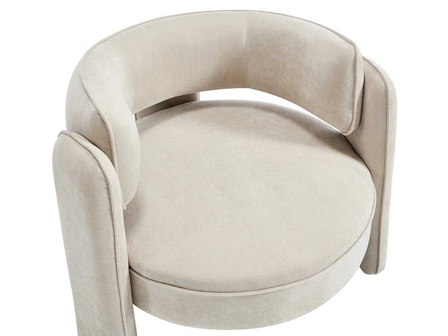 Beige stoffen fauteuil - afbeelding 6 van  6