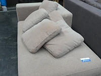 Beige/grijze modulaire zetel uit 2 compartimenten