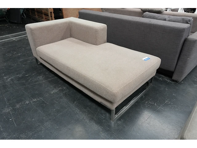 Beige/grijze modulaire zetel uit 2 compartimenten - afbeelding 3 van  9