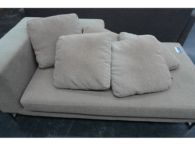 Beige/grijze modulaire zetel uit 2 compartimenten - afbeelding 5 van  9