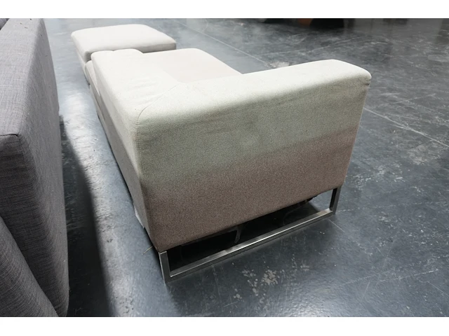 Beige/grijze modulaire zetel uit 2 compartimenten - afbeelding 6 van  9
