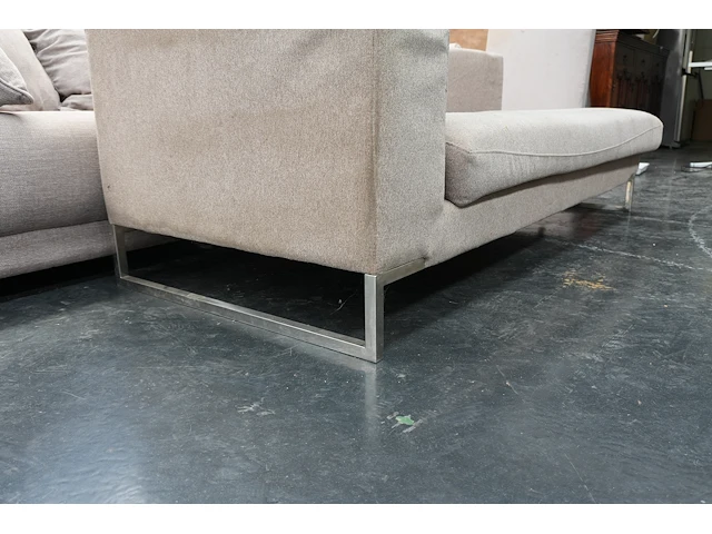 Beige/grijze modulaire zetel uit 2 compartimenten - afbeelding 7 van  9