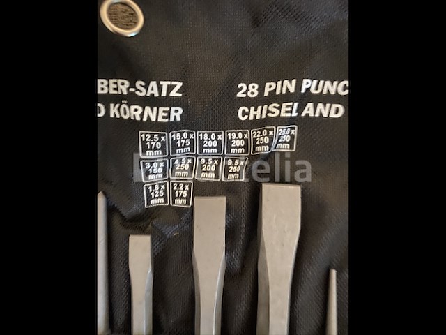 Beitel en doorslagen set 28-dlg. cv - afbeelding 2 van  6