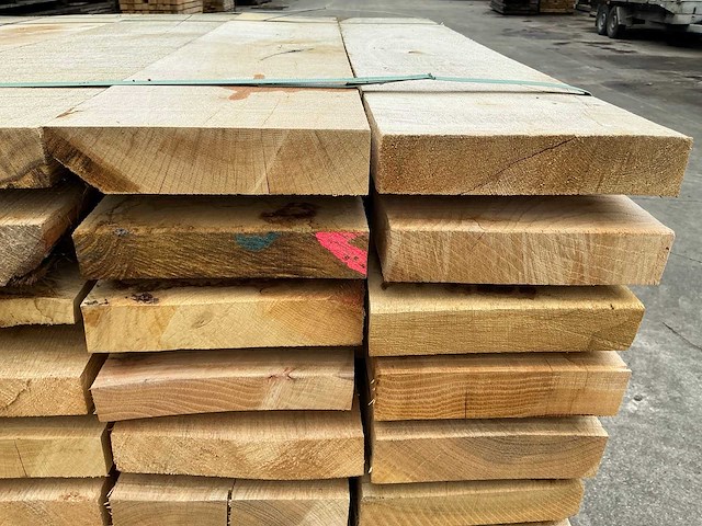 Bekantrechte eiken planken rustiek circa 0,8 m3 - afbeelding 5 van  5
