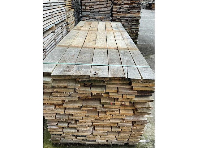 Bekantrechte eiken planken rustiek circa 1,336 m3 - afbeelding 4 van  5