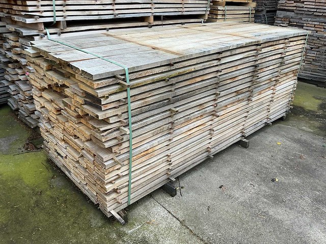 Bekantrechte eiken planken rustiek circa 1,336 m3 - afbeelding 2 van  5