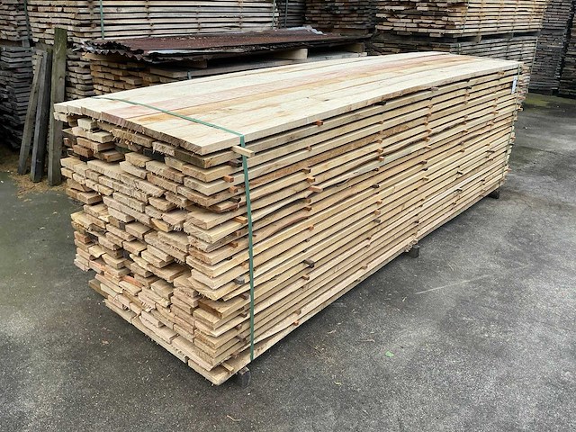 Bekantrechte eiken planken rustiek circa 1,782 m3 - afbeelding 2 van  5