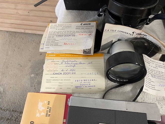 Bekijk beschrijving vintage camera's & cameraset – chinon, minolta, canon + accessoires - afbeelding 2 van  13