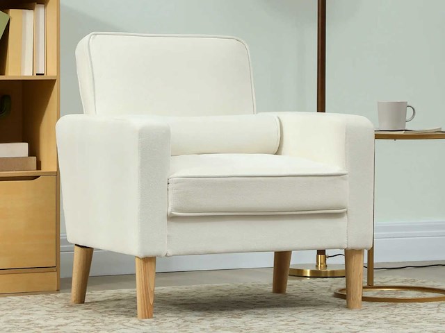 Bekleedde fauteuil met armleuningen, leunbare leuning - afbeelding 1 van  8