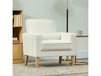 Bekleedde fauteuil met armleuningen, leunbare leuning - afbeelding 2 van  8