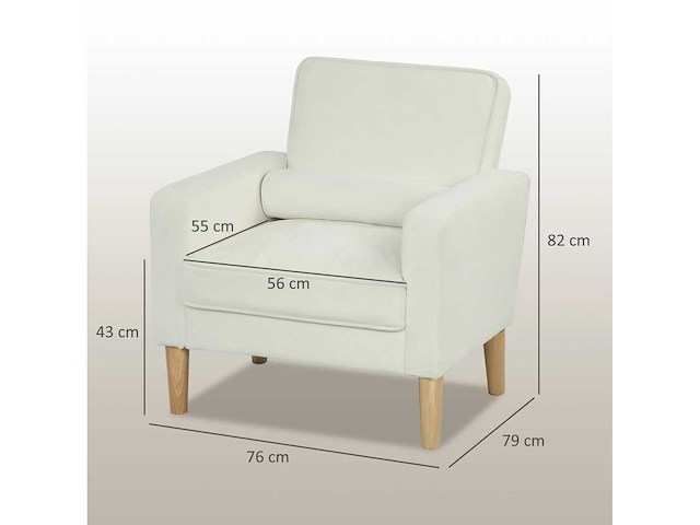 Bekleedde fauteuil met armleuningen, leunbare leuning - afbeelding 4 van  8