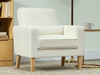 Bekleedde fauteuil met armleuningen, leunbare leuning - afbeelding 1 van  8