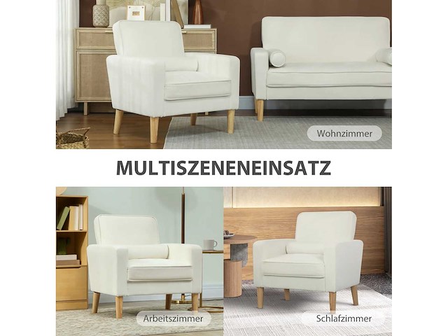 Bekleedde fauteuil met armleuningen, leunbare leuning - afbeelding 5 van  8