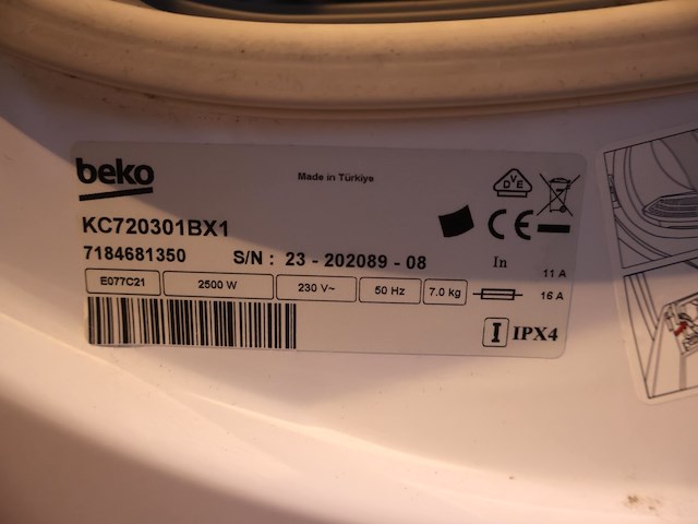 Beko droogkast 1-7kg b - afbeelding 7 van  8