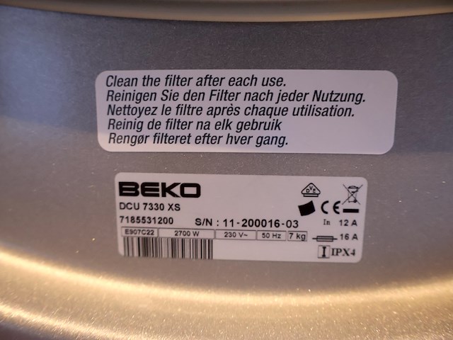 Beko droogkast 7kg b - afbeelding 7 van  8