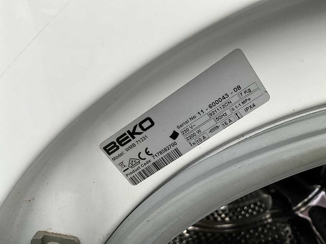 Beko wmb 71231 wasmachine - afbeelding 5 van  5