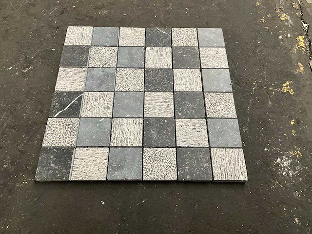 Belgisch blauwsteen grote partij mozaïek tegel - afbeelding 1 van  3