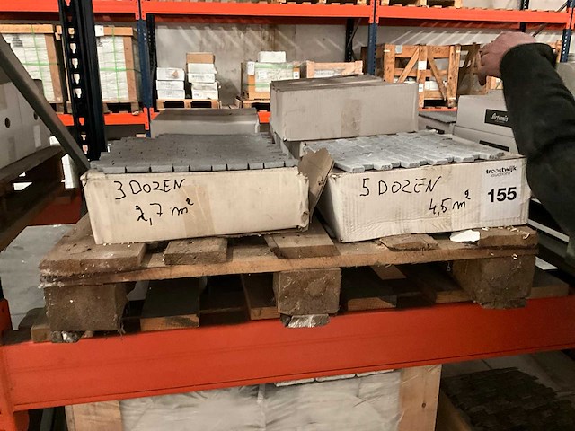 Belgisch blauwsteen interloc grote partij mozaïek tegel - afbeelding 3 van  3